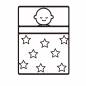 布団で寝る赤ちゃん 布団で寝る赤ちゃん 赤ちゃん,男の子,眠る,寝る,睡眠,スヤスヤ,お昼寝,ベビー用品,ベビー布団,寝具のシルエット素材