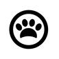 足形 足形 足形,足跡,足あと,犬,猫,丸,肉球,円,エンブレム,生物のシルエット素材