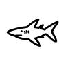 魚 魚,さかな,サカナ,鮫,さめ,サメ,横向き,側面,生き物,生きもののシルエット素材
