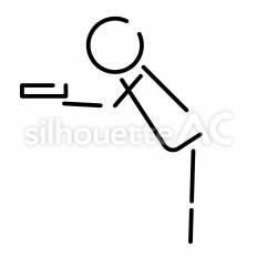 名刺交換　男性　横向き ピクトグラム,ピクトサイン,アイコンのシルエット素材