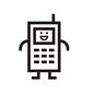 携帯電話 携帯電話 携帯電話,携帯,電話,ガラケー,モバイルフォン,通信機器,顔,目,口,手のシルエット素材