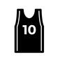 スポーツウェア スポーツウェア ユニフォーム,タンクトップ,数字,10,番号,背番号,トレーニングウェア,バスケ,バスケットボール,洋服のシルエット素材