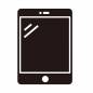 基本　タブレット タブレット,画面,端末,機器,モバイル,デジタル,アプリ,アイコン,ピクトグラム,シンプルのシルエット素材