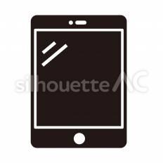 基本　タブレット タブレット,画面,端末のシルエット素材