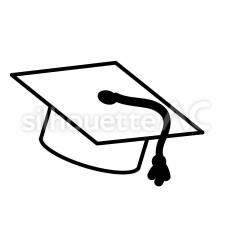 角帽　白抜き 白抜き,角帽,帽子のシルエット素材