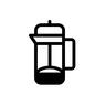 コーヒープレス コーヒープレス,プランジャーポット,ティーサーバー,フレンチプレス,器具,コーヒー,珈琲,カフェ,飲み物のシルエット素材
