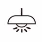 照明 照明 照明,電気,家電,点灯,ピカッ,光る,オン,室内,引越し,道具のシルエット素材