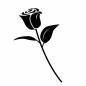 バラ バラ バラ,花,プレゼント,告白,葉,植物,咲く,切り花,1輪,ガーデニングのシルエット素材