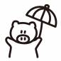 傘をさすブタ ブタ,傘,雨,梅雨,動物,1匹,キャラクター,ハンドパペット,動物園,韓国風のシルエット素材