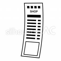 レシート広告 レシート,広告,紙のシルエット素材