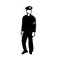 警察官 警察官 人物,人,全身,立ち姿,警察官,police,policeman,警官,警察,ポリスのシルエット素材