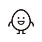 たまご たまご,玉子,卵,ゆで卵,ゆでたまご,顔,目,口,笑顔,笑うのシルエット素材