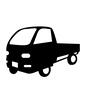 軽トラ 軽トラ 軽トラ,軽トラック,トラック,走行,軽,車,カー,自動車,貨物自動車,小型トラックのシルエット素材