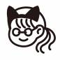 猫耳でメガネ女性 猫耳でメガネ女性 女の子,ポニーテール,メガネ,猫耳,韓国風,表情,かわいい,太線,シンプル,ポップのシルエット素材