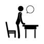 ピクトグラフ ピクトグラフ 話す,吹き出し,学生,生徒,スクール,教室,学校,ピクトグラフ,ピクトグラム,人のシルエット素材