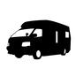 キャンピングカー キャンピングカー アウトドア,キャンプ,キャンピングカー,車,大型車,くるま,乗り物,ワンボックスカー,車中泊のシルエット素材