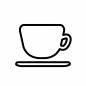 カフェ　白抜き カフェ,白抜き,カップ,ソーサー,取っ手,飲料,コーヒー,紅茶,陶器,喫茶のシルエット素材