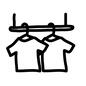 洗濯物 洗濯物 洗濯物,干す,ハンガー,Tシャツ,トップス,2枚,室内干し,物干し,ハンガー干し,手書きのシルエット素材