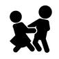 ダンス ダンス 社交ダンス,ペア,カップル,男性,女性,向かい合う,ノリノリ,全身,ディスコ,ゴーゴーダンスのシルエット素材
