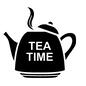 ティータイム ティータイム 英語,ティーポット,ポット,飲み物,温かい飲み物,ロゴ,アルファベット,大文字,湯気,お茶のシルエット素材