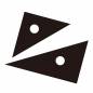 三角定規 三角定規,穴,文具,形,教材,直角,道具,シンプル,スタイリッシュ,物のシルエット素材
