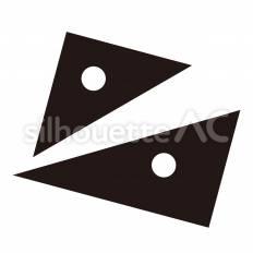 三角定規 三角定規,穴,文具のシルエット素材