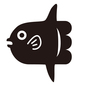 マンボウ マンボウ マンボウ,海の生き物,海,生き物,生物,魚,1匹,魚類,海水魚,海中のシルエット素材