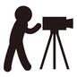 カメラマン カメラマン,撮影,映画撮影,カメラ,撮影機器,撮影機材,三脚,人,人物,全身のシルエット素材