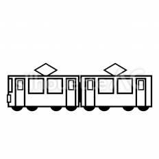 電車ラッピング（車体広告） 電車,ラッピング,車体のシルエット素材