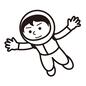 無重力の男の子 無重力の男の子 無重力,宇宙遊泳,船外活動,宇宙飛行士,人物,子供,男の子,1人,宇宙服,宇宙旅行のシルエット素材