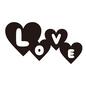 LOVE LOVE love,ハート,ハート型,セリフ,小文字,アメコミ,ラブ,好き,感情表現,リアクションマークのシルエット素材