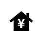 住宅ローン 住宅ローン 家計,家賃,住宅ローン,住宅,家,ローン,返済,銀行,金融,ファイナンスのシルエット素材