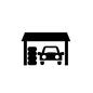 車庫 車庫,メンテナンス,カーメンテ,タイヤ,タイヤ交換,自動車,乗り物,1台,普通車,車のシルエット素材