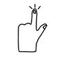 手 手 手,指,指差す,上,クリック,ポイント,ポインタ,マウスポインタ,ラフ,手書き風のシルエット素材