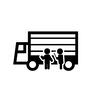 トラック教習 トラック教習 トラック,大型車,大型免許,人物,人,ピクトグラム,教官,指導員,生徒,教習者のシルエット素材