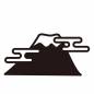 富士山とエ霞 富士山,山,エ霞,和風,レトロ,風景,こどもの日,年中行事,節句,端午のシルエット素材