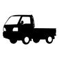 軽トラ 軽トラ 乗り物,停車,車,車両,走行,自動車,軽トラ,配達,輸送,運搬のシルエット素材