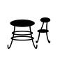 イス イス,いす,椅子,チェア,テーブル,机,腰かけ,スツール,腰掛け,家具のシルエット素材