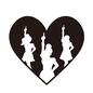 アイドル アイドル 女性アイドル,アイドル歌手,3人組,アイドルグループ,アイドルユニット,コンサート,ライブ,グループ,ユニット,ハートのシルエット素材