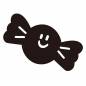 笑顔のかわいい黒い飴 笑顔のかわいい黒い飴 飴,笑顔,にっこり,キャンディ,お菓子,食べ物,スイーツ,韓国風,表情,顔のシルエット素材