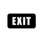 EXIT EXIT EXIT,英語,出口,サイン,案内,非常口,非常灯,避難口のシルエット素材