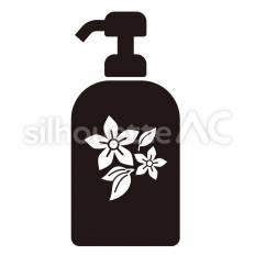 シャンプーボトル ボトル,花,清潔のシルエット素材