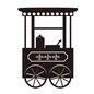 ワゴンショップ ワゴンショップ,かわいい,車輪,タイヤ,2個,移動型店舗,移動販売,洋風,屋台,食べ物のシルエット素材