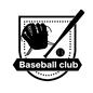 野球道具 野球道具 グローブ,バット,野球ボール,ボール,英語,アルファベット,文字,マーク,ベースボールクラブ,エンブレムのシルエット素材