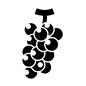 葡萄 葡萄,ぶどう,ブドウ,果物,フルーツ,一房,大粒,粒,巨峰,丸のシルエット素材