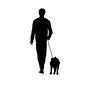 散歩 散歩 犬,いぬ,イヌ,動物,生き物,ペット,家族,可愛い,癒し,イラストのシルエット素材