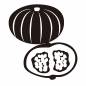 カボチャの断面 カボチャの断面 カボチャ,断面,半分,野菜,食材,農業,収獲,農作物,ハロウィン,年中行事のシルエット素材