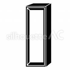 自立広告 看板,自立,設置のシルエット素材