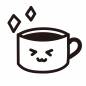 嬉しいコーヒー コーヒー,嬉しい,キラキラ,飲み物,1杯,マグ,カフェ,表情,顔,韓国風のシルエット素材