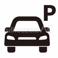 駐車場 車,記号,文字のシルエット素材